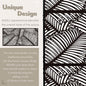 Decorative Fence Privacy Screen, 3-Panel Metal, Black Palm Leaf