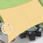 LOVE STORY Rectangle 7'x9' Waterproof Sun Shade Sail Canopy UV Block for Outdoor Patio Backyard Carport,Sand(We Make Custom Size)