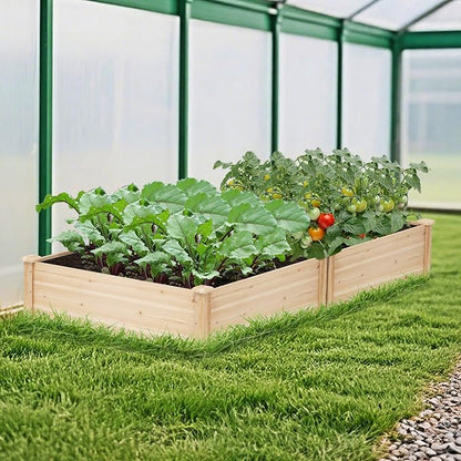 Giantex Raised Garden Bed, Wood Planter Box, Outdoor Square Garden Bed for Vegetable Flower Herb Succulent, 40" Lx40 Wx12 H, Easy Assembly