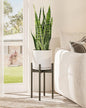 Adjustable Plant Stand Indoor, Bamboo Plant Stand Fits 8 9 10 11 12 Inches, Small Corner Planter Holder for Indoor Plants, Single Floor Plant Stands for Living Room Balcony, Tea Brown Tall