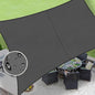 LOVE STORY Rectangle 7'x16' Waterproof Sun Shade Sail Canopy UV Block for Outdoor Patio Backyard Carport,Dark Grey(We Make Custom Size)
