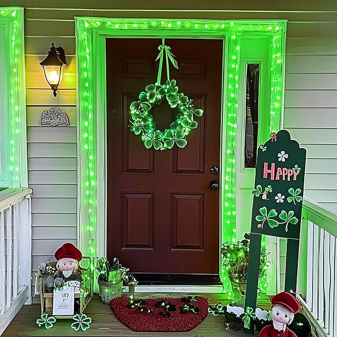 String Lights 163 ft Green 500 LED with Remote and 8 Modes