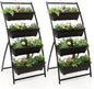 Giantex 2 Pcs 5.2FT Vertical Raised Garden Bed, 4-Tier Elevated Planter Box w/4 Containers & Drainage Holes, Indoor Outdoor Freestanding Planter for Vegetables, Herbs, Flowers, Heavy-Duty Metal Frame