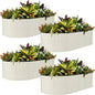 Garvee 4 Pack Galvanized Raised Garden Bed, 8x4x2 ft Metal Planter Box for Flowers Herbs Vegetables, Rust-Resistant Raised Garden Beds for Gardening, Easy Assembly Outdoor Garden Box & Planters,Beige