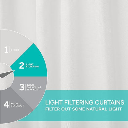 Exclusive Home Cabana Solid Indoor/Outdoor Light Filtering Hook-and-Loop Tab Top Curtain Panel Pair, 54"x96", Vanilla