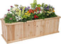 Shine Company Premium Cedar Raised Garden Bed, Planter Box for Vegetables, Flowers, or Herbs 48" L x 13.25" D x 12.5" H