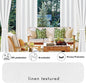 Outdoor Curtains, White Waterproof Linen Blend, 54 x 95 Inch Panels