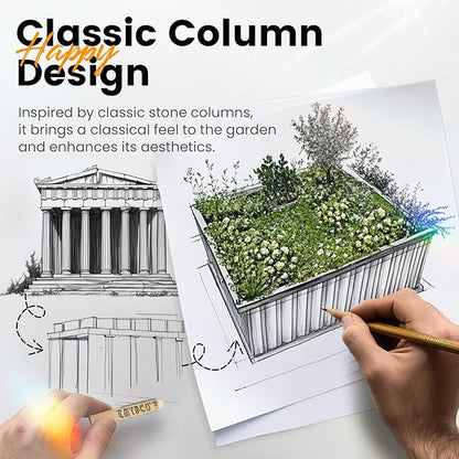 KING BIRD Raised Garden Bed 68" x 36" x 12" (2 Packs) Galvanized Steel Metal Outdoor Planter Kit Box for Vegetables, Flowers, Fruits, and Herbs, Dark Grey
