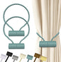 Hion Magnetic Curtain Tiebacks Gray Blue 2pcs, Curtain Tiebacks Buckles Holdbacks Holders Hooks Clip for Home Bedroom Office Decorative Curtain