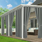 Patio Curtains Outdoor Waterproof - 6 Panels Privacy Weatherproof Outside Curtains with Grommets for Pergola, Gazebo, Porch, Cabana, Balcony, 54 x 95 Inch, Grey