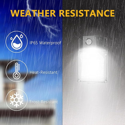 30W LED Wall Pack Light with Dusk to Dawn Sensor, 3600LM, 5000K Daylight, 120Vac Led Porch Lights, IP65 Waterproof Outdoor Security Lighting for Garage Warehouse Garden, ETL Certified, 2 Pack