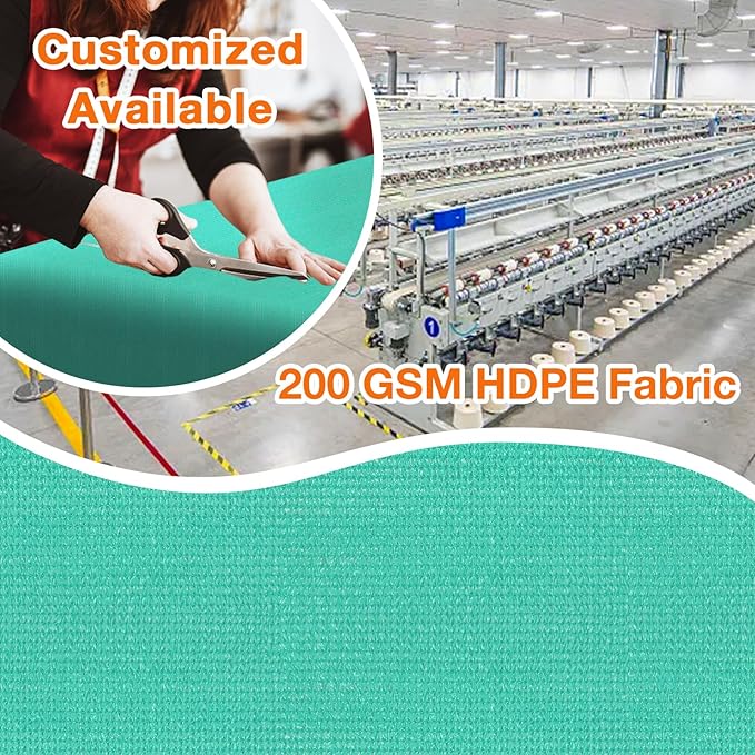 Artpuch Outdoor Pergola Shade Cover 16' X 16' Sun Shade Cloth with Grommets, 90% UV Protection Canopy Patio Privacy Screen (Customized Available) GN107, Turquoise