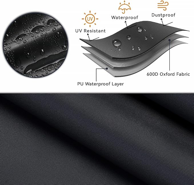 Furniture Set Cover, 76 x 76 Inch Waterproof 600D Oxford Patio Table Cover