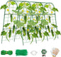 Cucumber Trellis for Raised Bed, U-Shape Garden Trellis for Climbing Plants Outdoor, Metal Arch Vegetables Trellis, Plant Support for Grape Vine Beans Squash Peas Flower