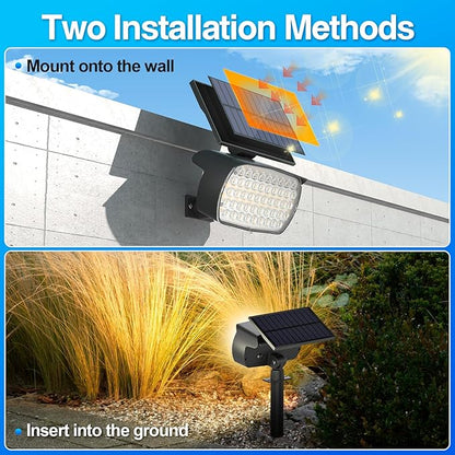 108 LED Solar Spot Lights Outdoor, Solar Lights Outdoor IP65 Waterproof, 3 Modes Solar Landscape Spotlights, Large Solar Powered Panel Lights for Garden Yard Pathway(Warm White/6 Pack)