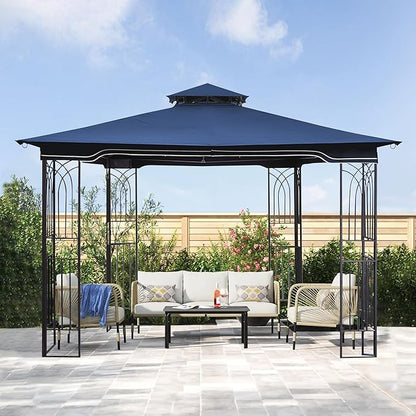 SCOCANOPY Replacement Gazebo Canopy for 10 x 12 Regency II Patio Gazebo Model L-GZ798PST,A101004104,A101004105,(Navy Blue)