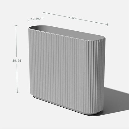 Veradek Demi Series Span Planter for Front Porch, Patio, Backyard | Durable Plastic-Stone Composite Material | Modern Décor for Shrubs, Flowers