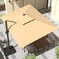 9' X 12' Cantilever Outdoor Patio Umbrellas with Base Included, Large Rectangle Umbrella Heavy Duty 360°Rotation Offset Umbrella for Garden Deck Pool Patio,Brown