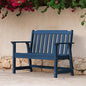 Ciokea 49" Heavy Duty Outdoor Bench, HDPE Weatherproof Porch Benches, Durable 2-Person Garden Benches with 660 Lbs, Waterproof Patio Bench for Outside Balcony Deck Backyard, Navy Blue