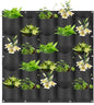 Hanging Planting Grow Bags, 25 Pockets Hanging Vertical Wall Planter Wall Mounted Grow Bag Outdoor Indoor Gardening Vertical Greening Flower Container, Planting Bags Storage Bags(1.0 m × 1.0 m, Black)