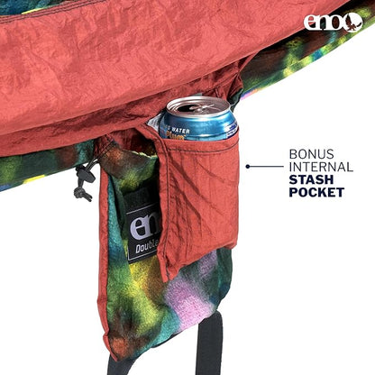 ENO, Eagles Nest Outfitters DoubleNest Lightweight Camping Hammock, 1 to 2 Person, Special Edition Colors, ATC