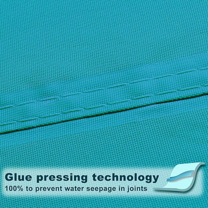 SUNNY GUARD Waterproof Sun Shade Sail 12' x 12' x 12' Turquoise Blue Triangle UV Block Sunshade for Backyard Yard Deck Patio Garden Outdoor Activities and Facility(We Make Custom Size)