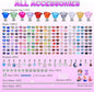 Decorative Garden Stakes, 238-Piece DIY Fairy Wand Kit, Rose Flower Color