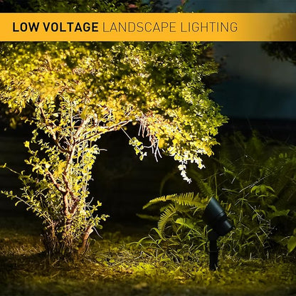 Malibu 20W Landscape Lighting Outdoor Landscape Spotlights Low Voltage 12V AC Warm White Lighting 145Lumen Waterproof for Driveway Yard Lawn Patio Walls Trees 2Pack 8301-9604