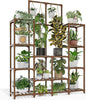 Plant Stand Indoor Outdoor 63" Tall Plant Shelf for Plants 12-Tier Large Plant Sheves for Living Room Heavy Duty Plant Rack Garden Balcony Patio Hanging Planter