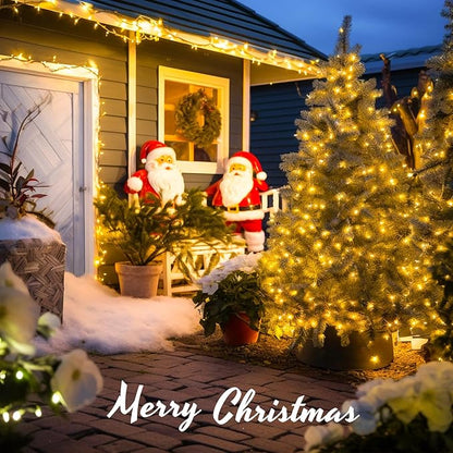 String Lights, 500 LED Warm White Outdoor Christmas Lights, 163 ft