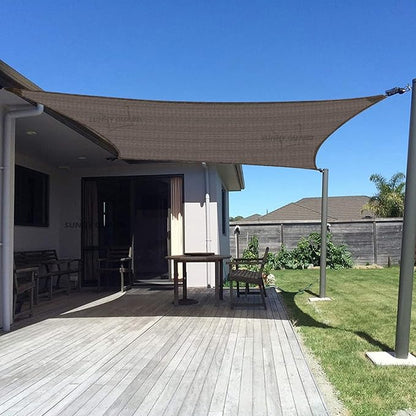 SUNNY GUARD Custom Size 13'x18' Rectangle Brown UV Block Sunshade for Backyard Yard Deck Patio Garden Outdoor Activities and Facility(Customized)