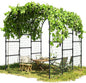 DoCred Garden Arch Trellis for Climbing Plants, 88 Inch Large Garden Trellises Outdoor Metal Plants Support Archway Arbor Tunnel for Vegetables Plant Cucumber Trellis Decoration, Black