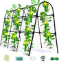 Cucumber Trellis for Raised Bed, U-Shape Garden Arch Metal Support for Climbing Plants, Metal Arch Plant Support Vegetables Trellis, Plant Support for Vine Outdoor (Black, 47*30*47inch(L*W*H))