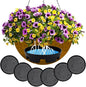 UPINS 12 Pcs Invisible Self Watering Planter, 5.3 Inches Insert Auto Hanging Basket Planter Watering Devices Plastic Soil Water Retaining Drip Pan Water Catcher Saucer for Window Box Basket