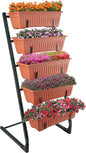Raised Garden Beds - 5 Tier Vertical Garden Planter - Planters for Outdoor Plants - Gardening and Greenhouse Accessories by Pure Garden (Terracotta)