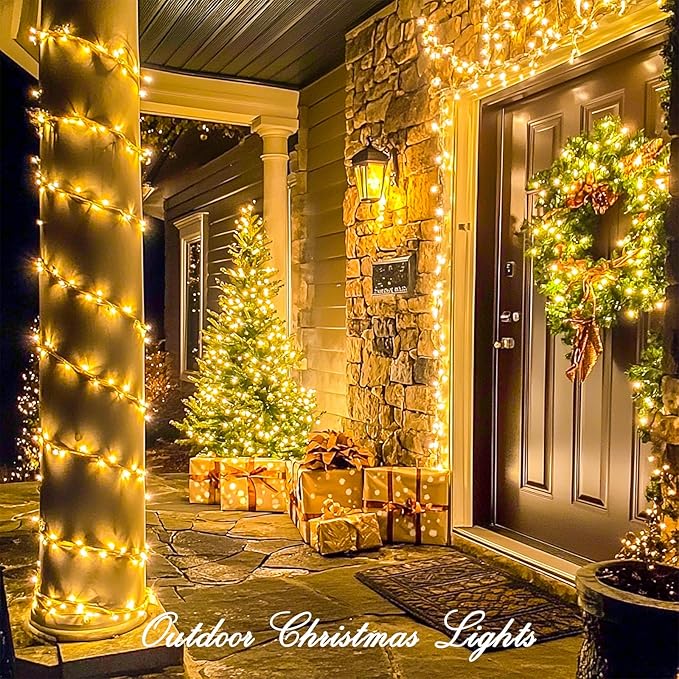 String Lights, 1000 Warm White LEDs, 272 Ft with Remote and 8 Modes