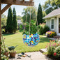 Ceramic Hanging Planter Mosaic Hanging Flower Pot Small Plant Pot for Indoor Plant Disco Ball Planter with Drainage Square Blue