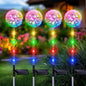 Solar Garden Lights Outdoor Decor: 4 Pack Dandelion Solar Flower Lights, 2 Modes 16 LED Colored Solar Lights for Outside, Waterproof Decorative Flowers for Yard, Patio, Gifts for Women Mom