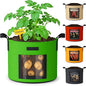 20 Gallon Potato Grow Bags: Set of 5 Colorful Gardening Supplies Fabric Pots with Harvest Window Reinforced Handles - Planting Container for Vegetable Tomatoes Carrot Flowers Balcony Patio Use