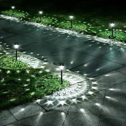 Super Bright Solar Lights Outdoor Waterproof-10 Pack, Dusk to Dawn Up to 12 Hrs Solar Powered Outdoor Pathway Garden Lights Auto On/Off, LED Landscape Lighting Decorative for Walkway Patio Yard