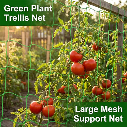 Trellis Netting For Climbing Plants - MAQIHAN 2 PCS Garden Trellis Netting Plant Support Netting Heavy Duty Climbing Net Trellis For Cucumber Tomato Grape Vegetable Fruits Bean Climbing Plants Outdoor