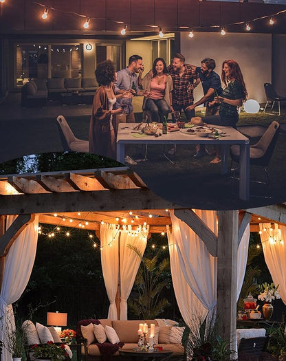 String Lights, 200FT Outdoor LED Patio Lights, 100 G40 Shatterproof Bulbs