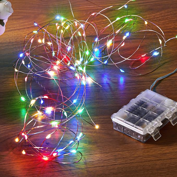 Indoor String Lights 65.6 Ft Battery Powered LED with Remote Control
