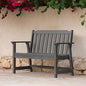 Ciokea 49" Heavy Duty Outdoor Bench, HDPE Weatherproof Porch Benches, Durable 2-Person Garden Benches with 660 Lbs, Waterproof Patio Bench for Outside Balcony Deck Backyard, Dark Grey