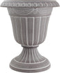 Arcadia Garden Products PL20WW Indoor/Outdoor Classic Traditional Plastic Urn Planter, Whitewash, 10" x 12", White Wash