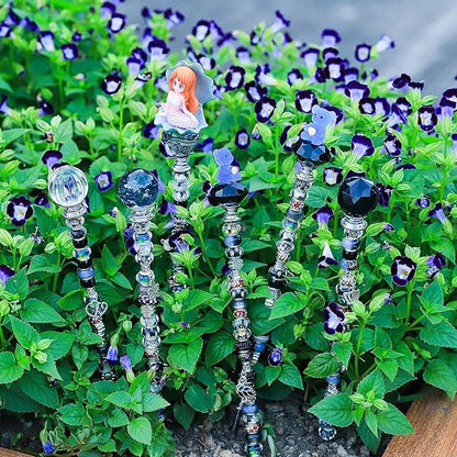Decorative Garden Stakes, 158-Piece DIY Fairy Wand Kit, Multicolor