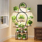 POZILAN Plant Stand Indoor with Grow Light - 9 Tiered 63" Tall Indoor Plant Shelf for Multiple Plants, Large Plant Shelf with Grow Light, Lighted Plant Stand for Indoor Plants