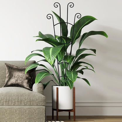 32.6in Plant Trellis for Climbing Plants Indoor Outdoor, Expandable Large Metal Garden Trellis for Potted Plants, Heavy-Duty Tall Pothos Plant Climber Support for Ivy Pothos Hoya Monstera, 2P