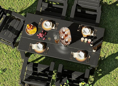 GREENVINES Outdoor Dining Chair | HDPE | Patio Chairs | All-Weather | Black