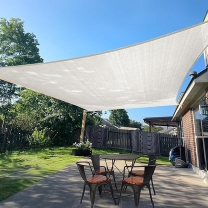 SUNLAX Sun Shade Sail 6' x 12' Peach Fuzz Rectangle Canopy Sail Shade Cover UV Block Permeable Sunshade Outdoor for Patio Backyard Deck Pergola (We Make Custom Size)